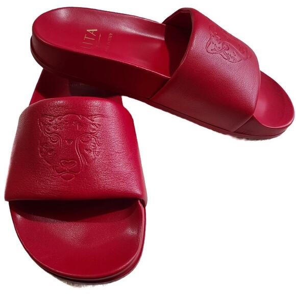 Lita by Ciara Italian Leather Slides size 37/6 New - Picture 1 of 6